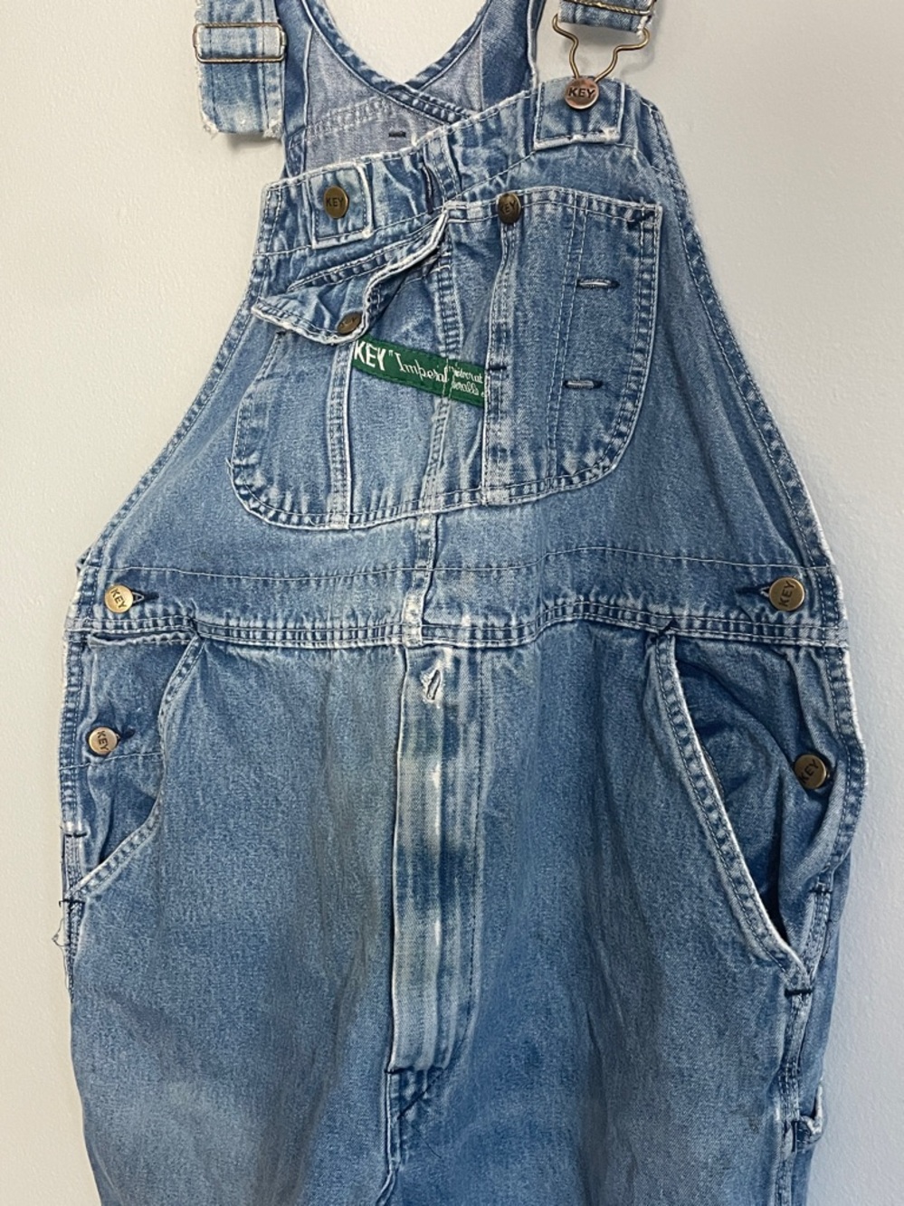 Men’s Key Imperial Vintage Work Denim Overalls size 40 x - Picture 3 of 16